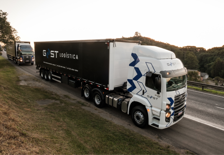 Truck traveling